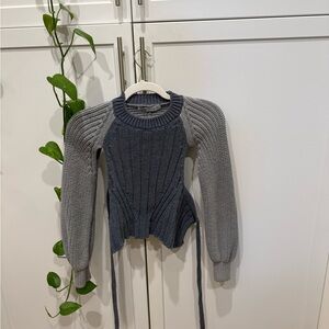 Zara Two-Tone Gray Women's Sweater